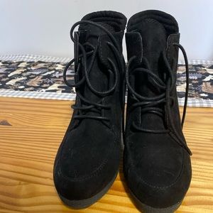 Black Wedge Heels